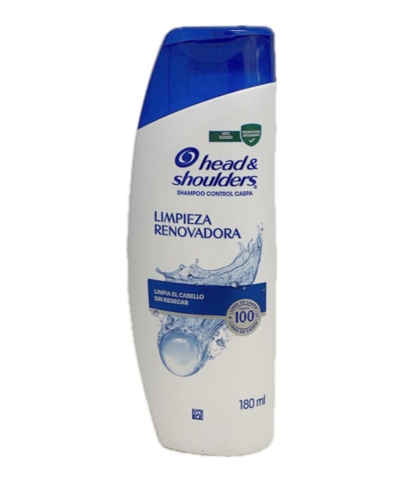 SHAMPOO HEAD-SHOULDERS LIMPIEZA RENOVADORA FRASCO X 180 ML